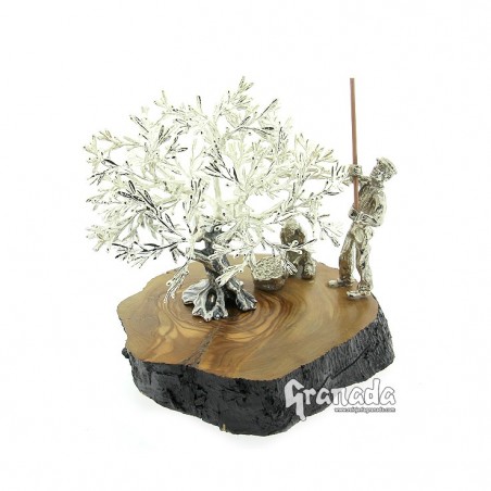 Olivo de Plata 14 cm - Vareador y Recolectora
