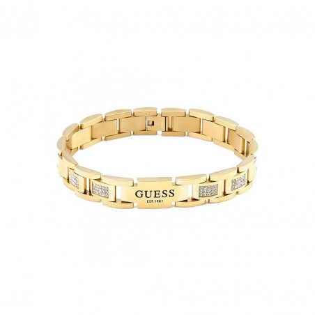 PULSERA DE ACERO GUESS CHAPA EN ORO