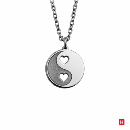 GARGANTILLA ACERO FLAMINGO YING YANG ENAMORADOS