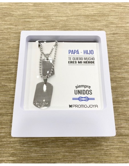 GARGANTILLA ACERO PARA PAPA E HIJO
