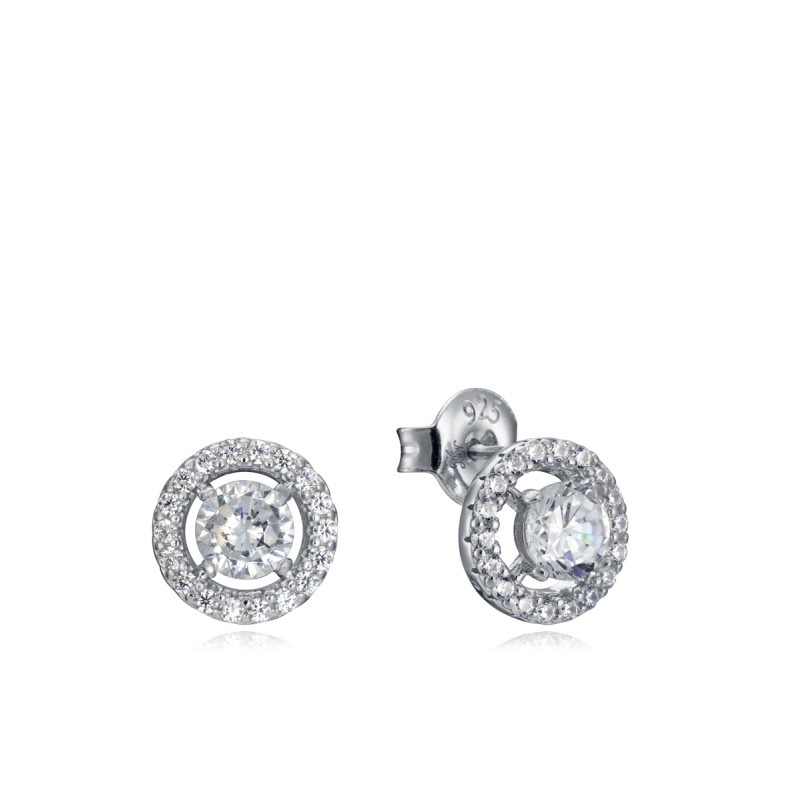 PENDIENTES BOTON  PLATA LEY CIRCONITAS                                