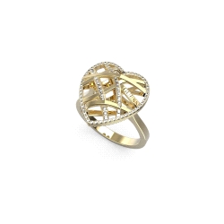 ANILLO ACERO GUESS SEÑORA HEART CAGE TALLA 14                         