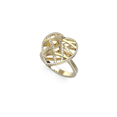 ANILLO ACERO GUESS SEÑORA HEART CAGE TALLA 14                         