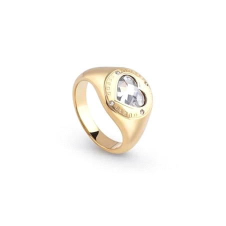 ANILLO ACERO GUESS ROLLING HEARTS TALLA 12                            