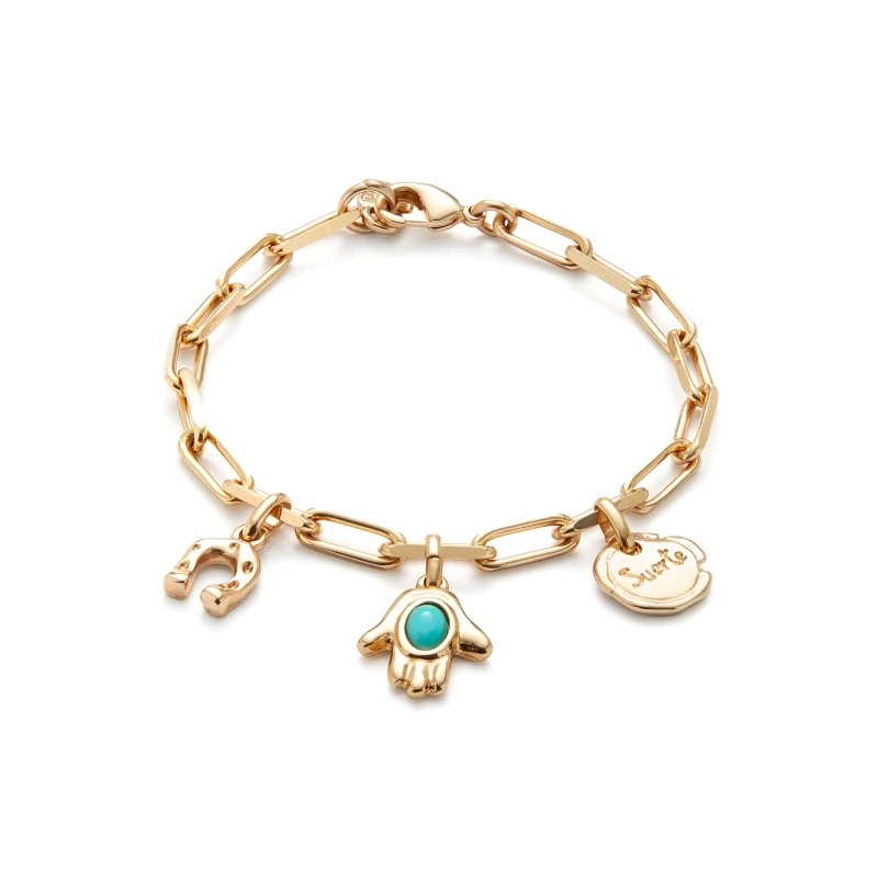 PULSERA RODIO UNO DE 50 SER UNICO DORADO TALLA L                      