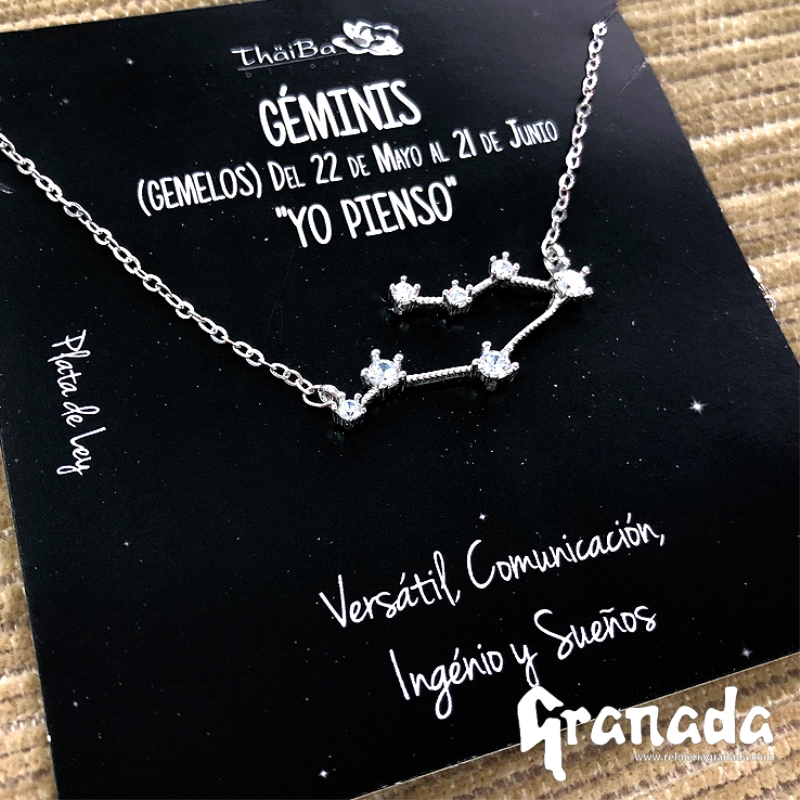 Gargantilla de plata Geminis