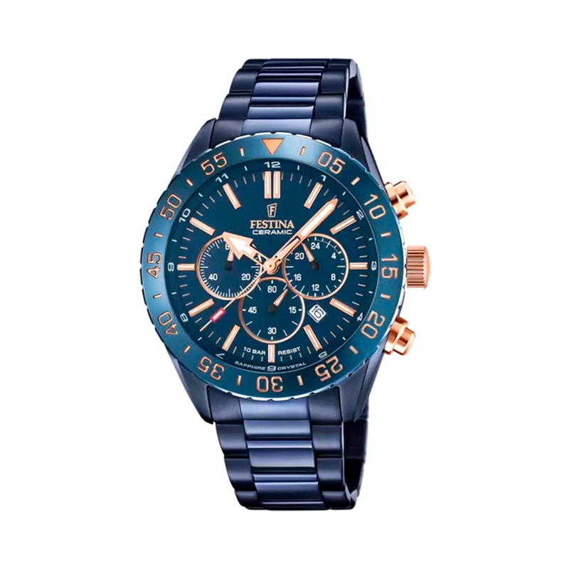 RELOJ FESTINA CABALLERO CRONOGRAFO ACERO Y CERAMICA F20576/1          