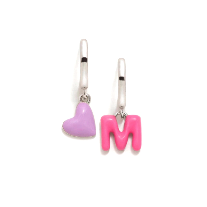 PENDIENTES PLATA AGATHA RUIZ DE LA PRADA ABECEDARIO M