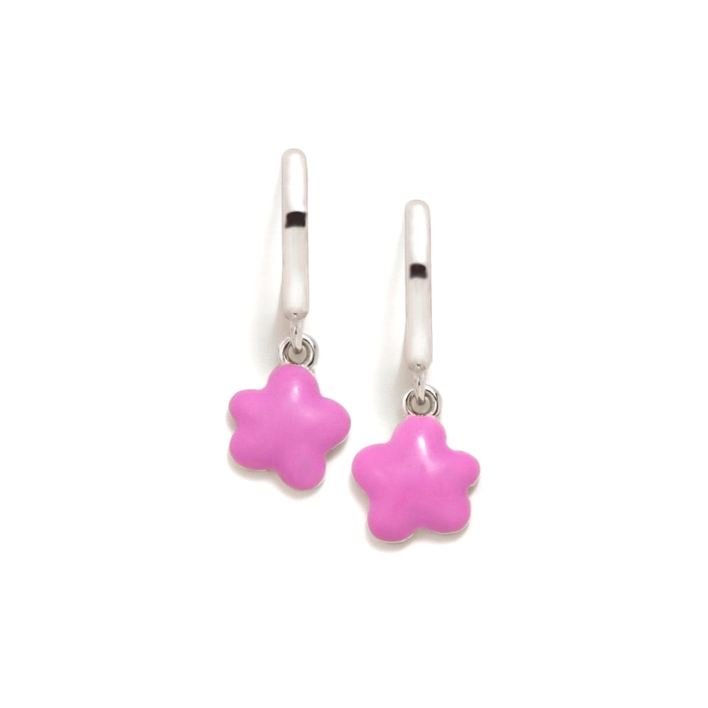 PENDIENTES PLATA AGATHA RUIZ DE LA PRADA ABECEDARIO FLOR MENTA        