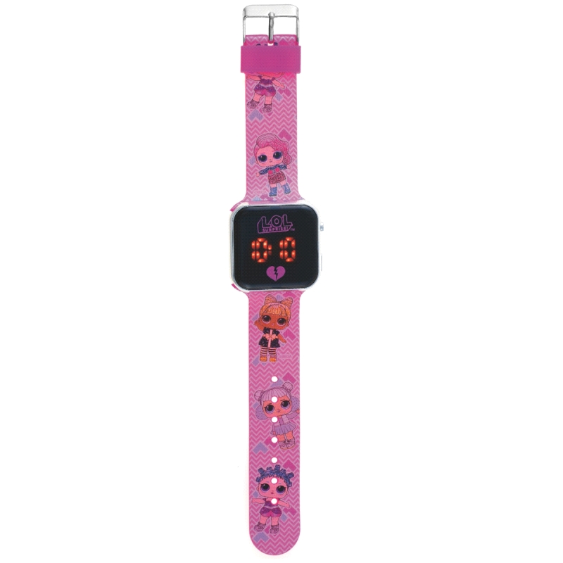 RELOJ DIGITAL NIÑA LOL LED