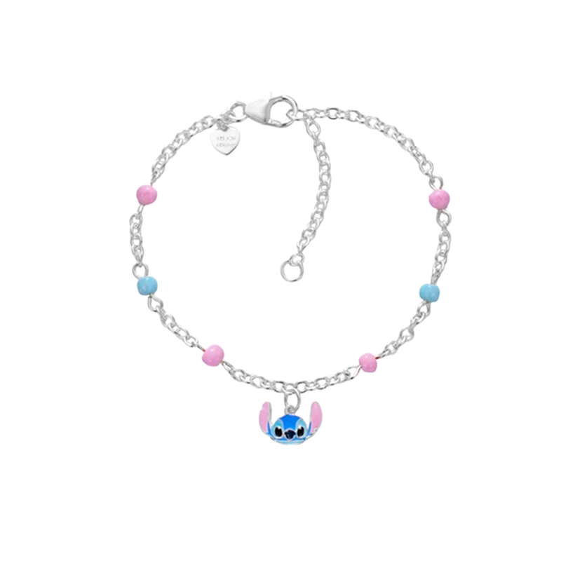 PULSERA PLATA DISNEY STITCH ESMALTE                                   