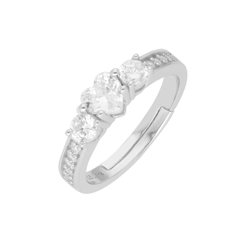 ANILLO PLATA LISKA CIRCONITAS TALLA 12 AJUSTABLE                      