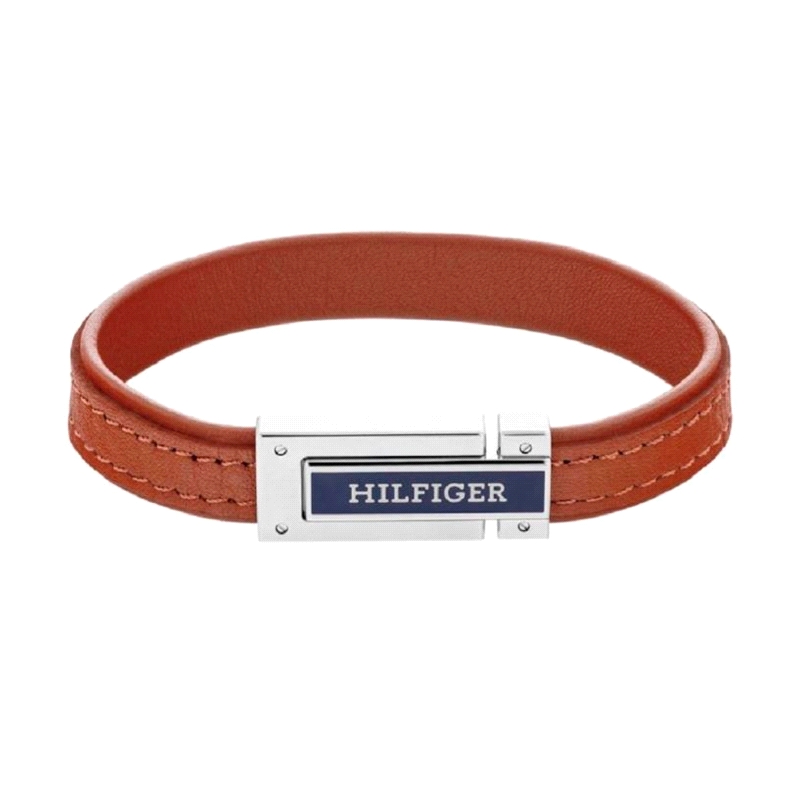 PULSERA ACERO TOMMY HILFIGER CUERO MARRON 2790560                     