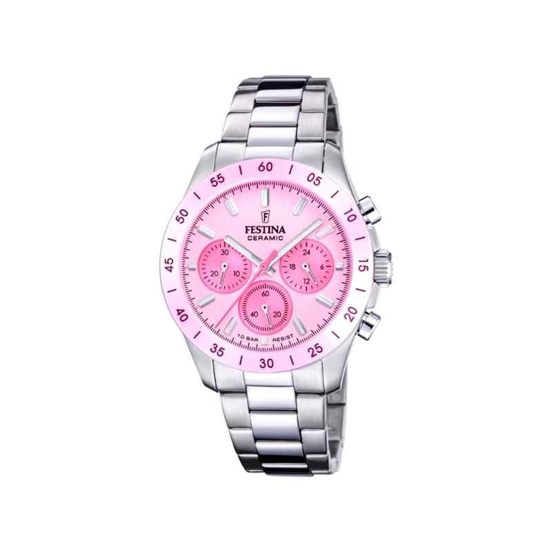 RELOJ FESTINA SEÑORA CRONOGRAFO ACERO CERAMICA F20693/2               