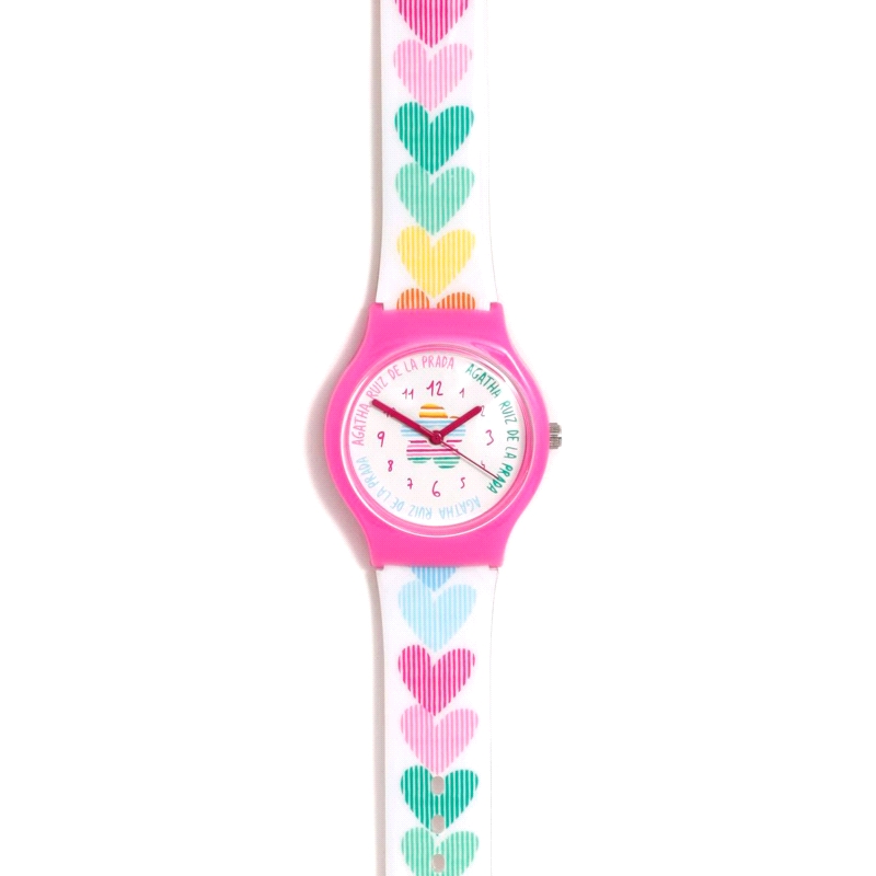 RELOJ AGATHA RUIZ DE LA PRADA FLIP ESCALA DE CORAZONES                