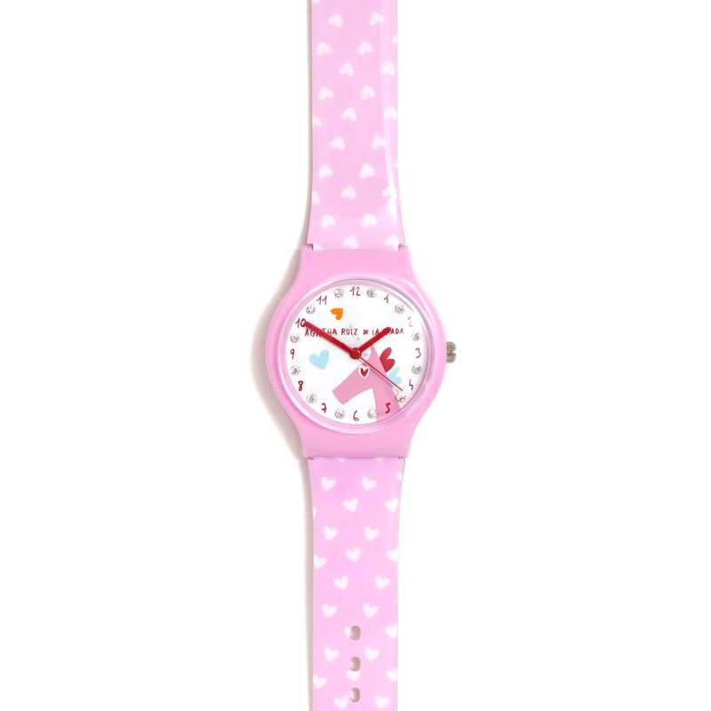 RELOJ AGATHA RUIZ DE LA PRADA FLIP CORAZONES UNICORNIO CON BRILLANTES 