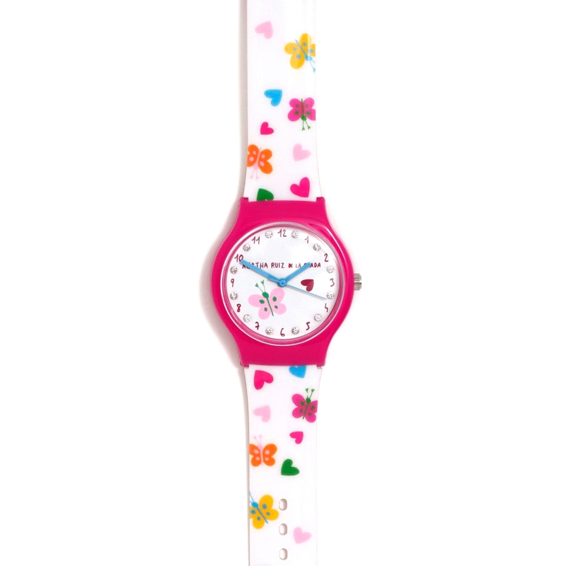 RELOJ AGATHA RUIZ DE LA PRADA FLIP MARIPOSAS CON BRILLANTES           