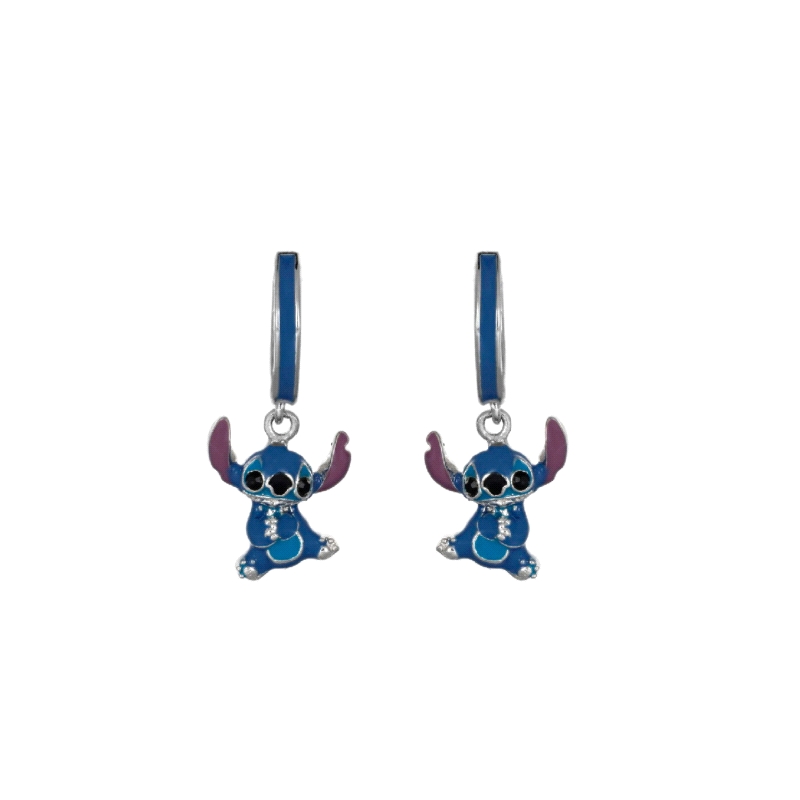 PENDIENTES PLATA DISNEY ARO STITCH                                    