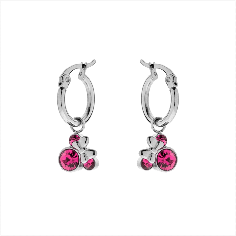 PENDIENTES ACERO DISNEY MINNIE MOUSE ARO CIRCONITA                    