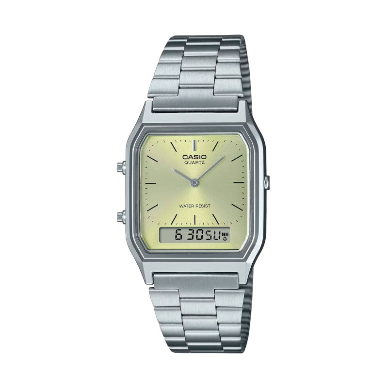 RELOJ CASIO VINTAGE ACERO AQ-230A-9AMQYES                             