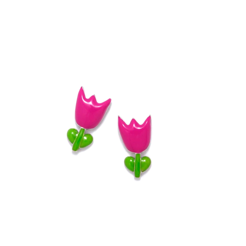 PENDIENTES PLATA AGATHA RUIZ DE LA PRADA CHARM TULIPAN                