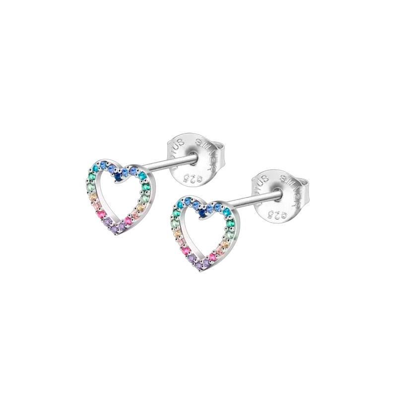 PENDIENTES LOTUS SILVER SEÑORA CORAZON MULTICOLOR LP3670-4/2          