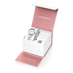PACK RELOJ ACERO CORREA NIÑA SWEET VICEROY