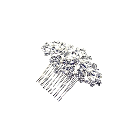 Peina para novias de Rodio y Circonita Blanca