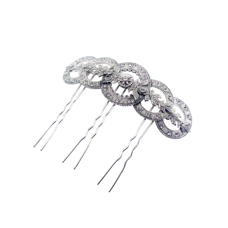 Peina para novias de Rodio y Circonita Blanca
