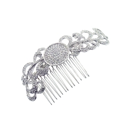 Peina para novias de Rodio y Circonita Blanca
