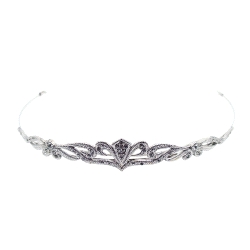 Peina para novias de Rodio y Circonita Blanca