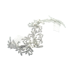 Peina para novias de Rodio y Circonita Blanca