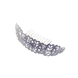 Peina para novias de Rodio y Circonita Blanca