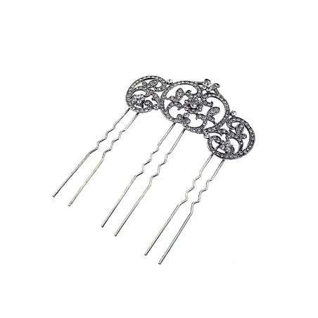 Peina para novias de Rodio y Circonita Blanca