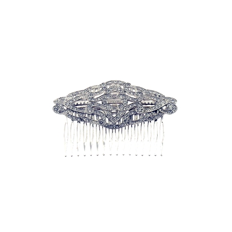 Peina para novias de Rodio y Circonita Blanca