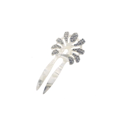 Peina para novias de Nacar y Circonita Blanca
