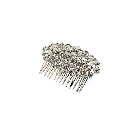 Peina para novias de Rodio y Circonita Blanca