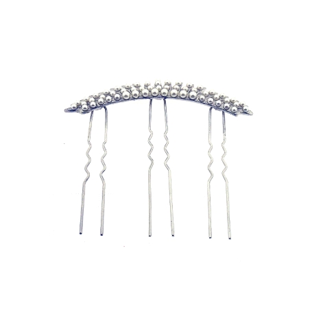 Peina para novias de Rodio y Circonita Blanca