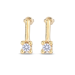 PENDIENTES RODIO UNO DE 50 DIVINE CHAPADO PEN0952BLNORO0U