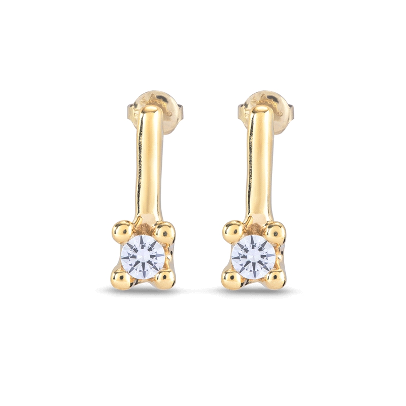 PENDIENTES RODIO UNO DE 50 DIVINE CHAPADO PEN0952BLNORO0U
