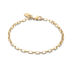 PULSERA RODIO UNO DE 50 HAZTE UNO DORADO TALLA L