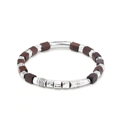 PULSERA RODIO UNO DE 50 MADERADO TALLA L PUL1635MARMTL0L
