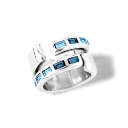 ANILLO RODIO UNO DE 50 NIGHTBIRD WRAP TALLA 9