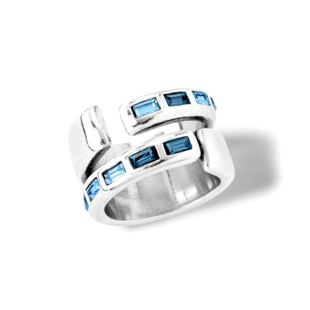 ANILLO RODIO UNO DE 50 NIGHTBIRD WRAP TALLA 9