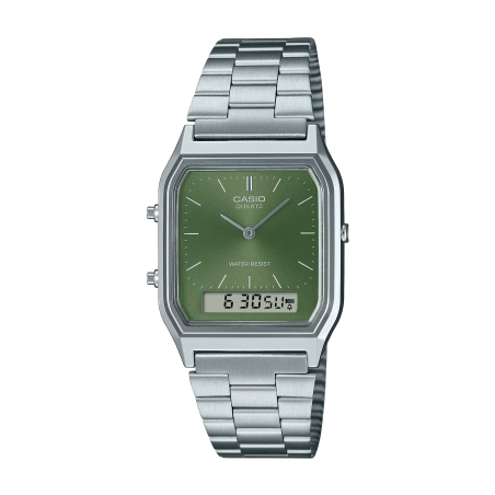 RELOJ CASIO VINTAGE ACERO AQ-230A-3AMQYES