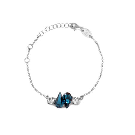 PULSERA PLATA VICTORIA CRUZ DROP DEMIN BLUE