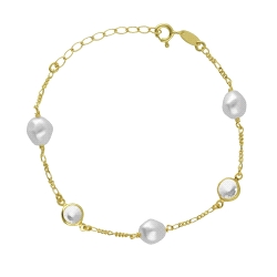 PULSERA PLATA VICTORIA CRUZ DORADO PURPOSE