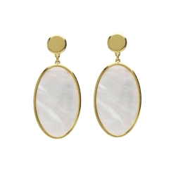 PENDIENTES VICTORIA CRUZ PLATA DORADO SOULQUEST OVALADO