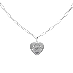 GARGANTILLA PLATA VICTORIA CRUZ CHAPA CORAZON CRYSTAL