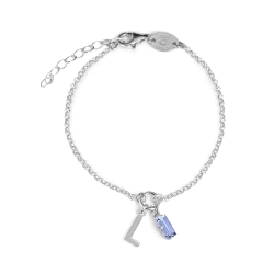PULSERA PLATA VICTORIA CRUZ LETRA L